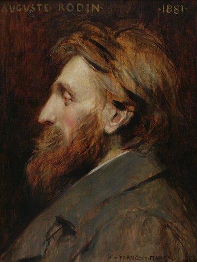 Porträt von Auguste Rodin (1840-1917), 1881 von Francois Flameng